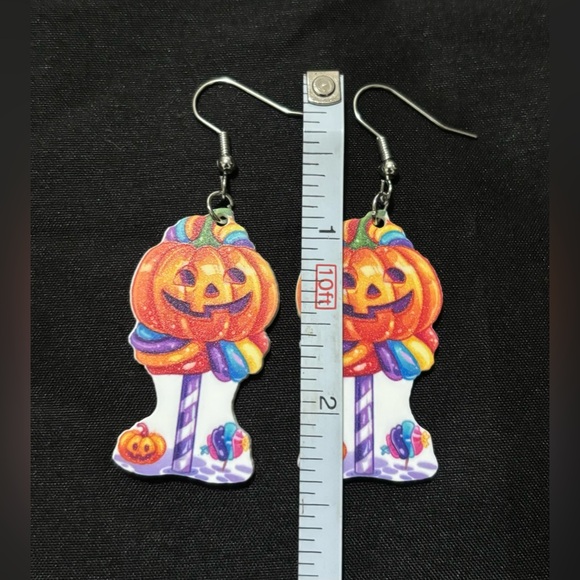 Pumpkin Earrings - Picture 2 of 2